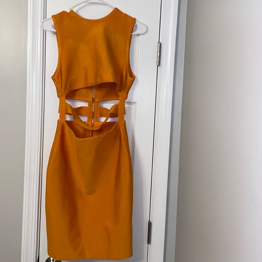 Celeb Boutique House of London orange bandage dress